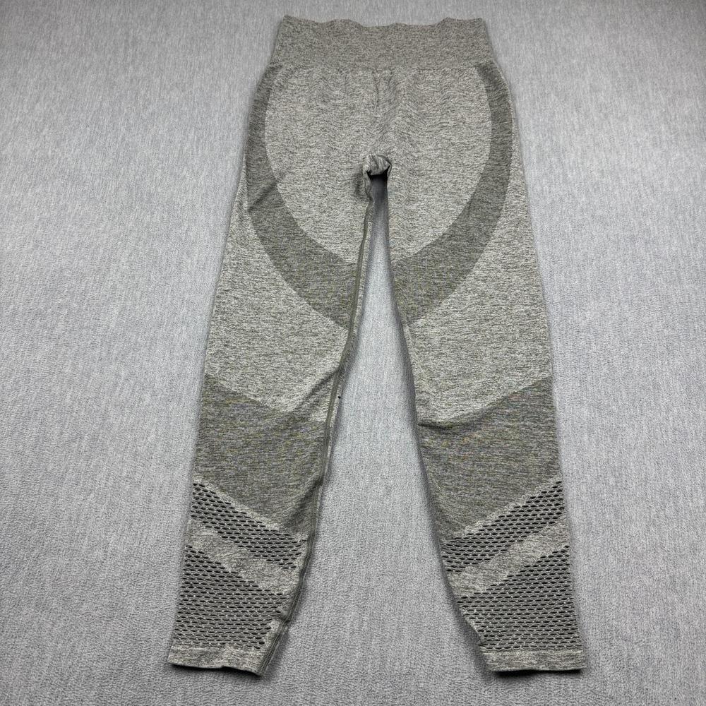 PINK Victoria's Secret Leggings Womens Medium Green Seamless Workout Yoga Active